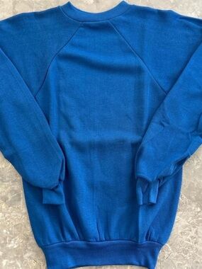 Vintage 1980s Healthknit Double Crown Sweatshirt Men’s S Blue Raglan Blank